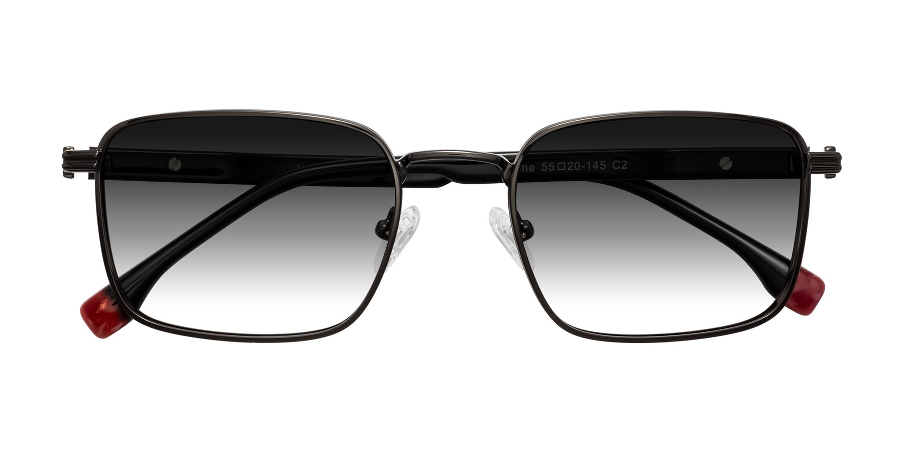 Folded Front of Rhine in Gunmetal/Black with Gray Gradient Lenses