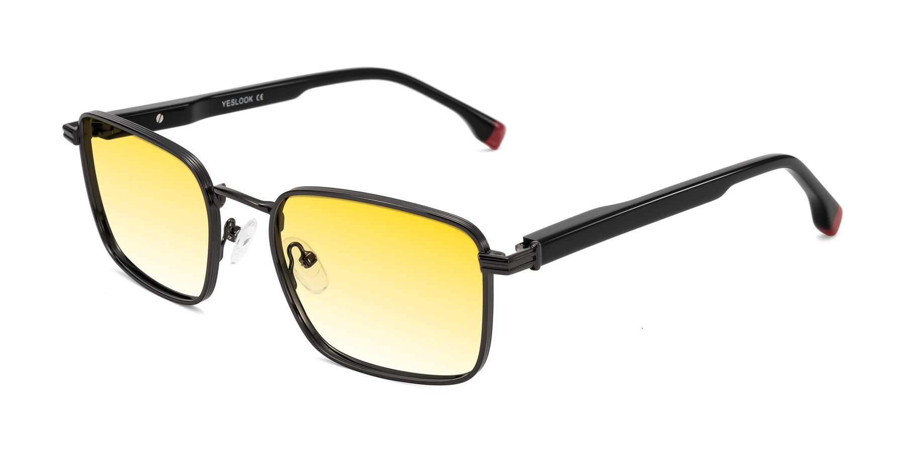 Angle of Rhine in Gunmetal/Black with Yellow Gradient Lenses