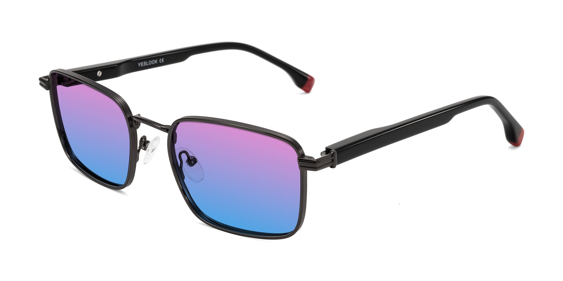 Angle of Rhine in Gunmetal/Black with Pink / Blue Gradient Lenses