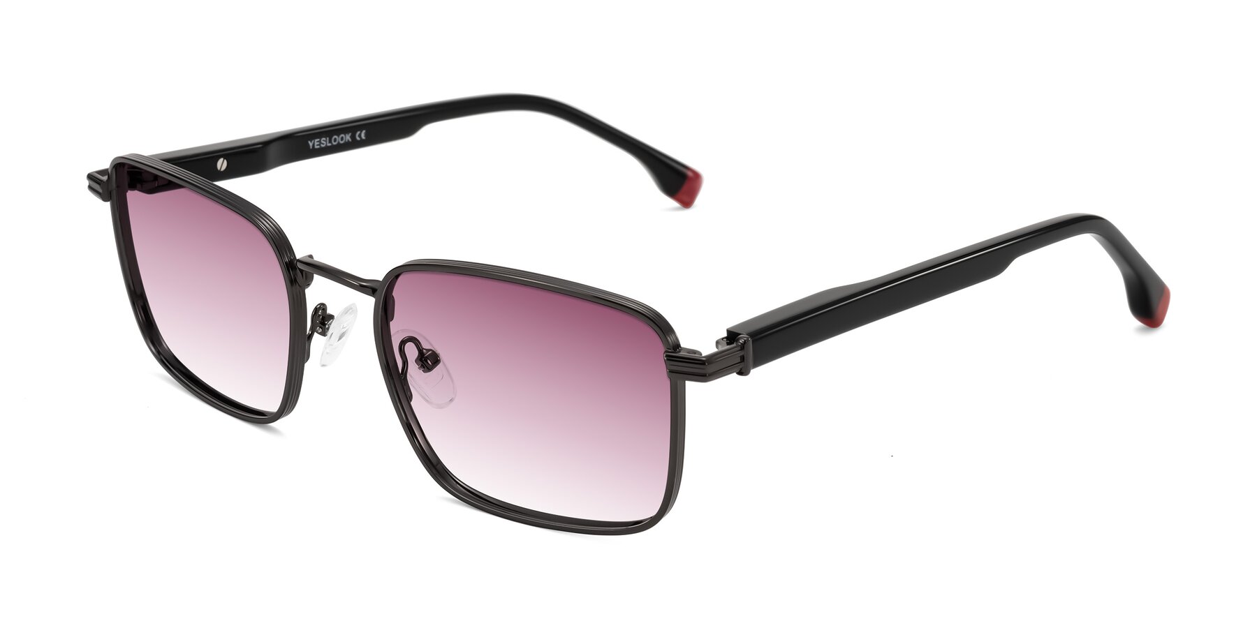 Angle of Rhine in Gunmetal/Black with Wine Gradient Lenses