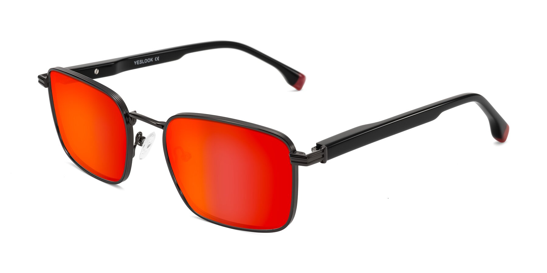 Angle of Rhine in Gunmetal/Black with Red Gold Mirrored Lenses