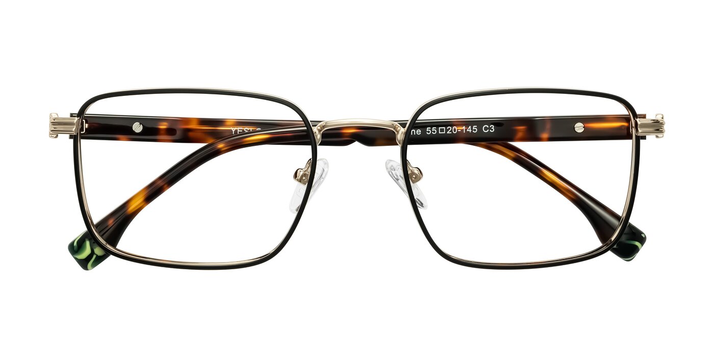 Rhine - Black/Gold/Tortoise Eyeglasses