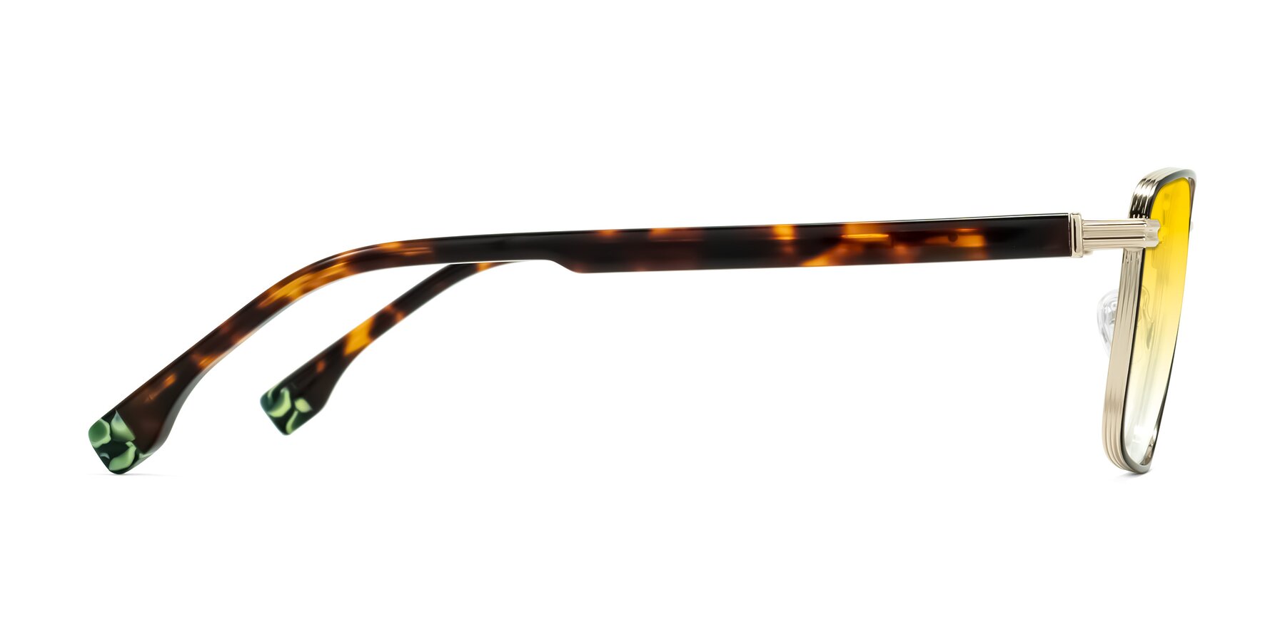 Side of Rhine in Black/Gold/Tortoise with Yellow Gradient Lenses