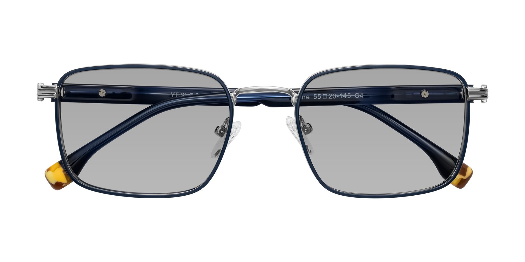 Folded Front of Rhine in Blue/Silver with Light Gray Tinted Lenses