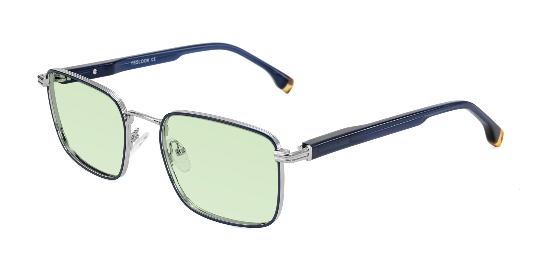 Angle of Rhine in Blue/Silver with Light Green Tinted Lenses