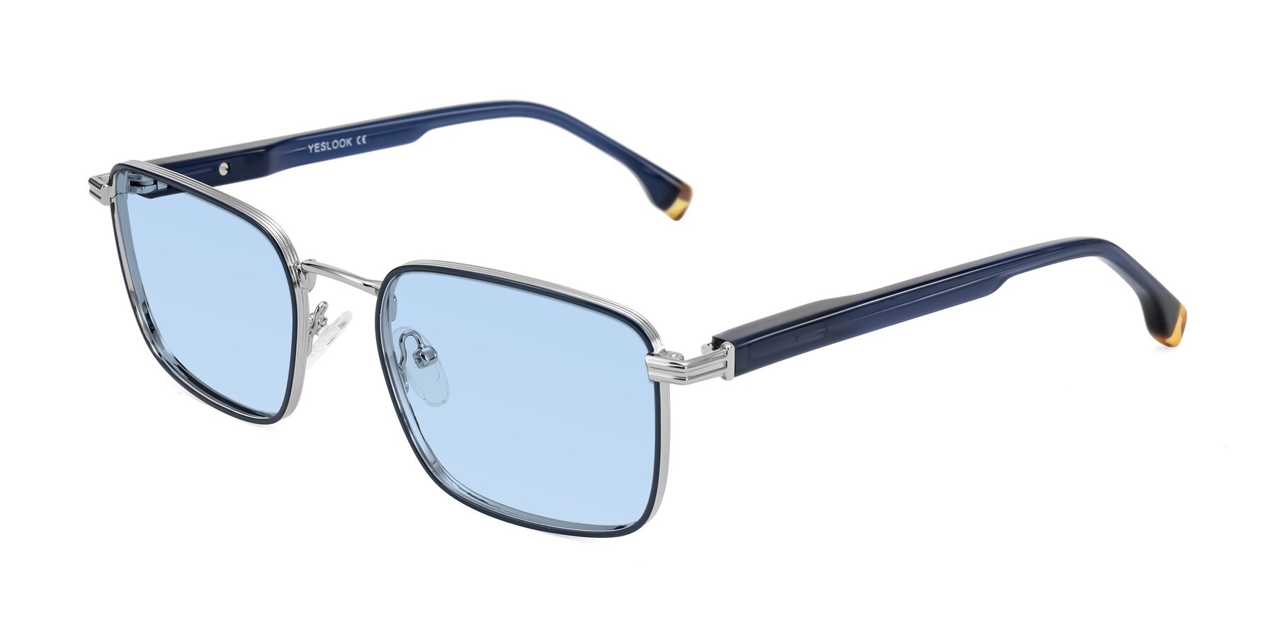 Angle of Rhine in Blue/Silver with Light Blue Tinted Lenses