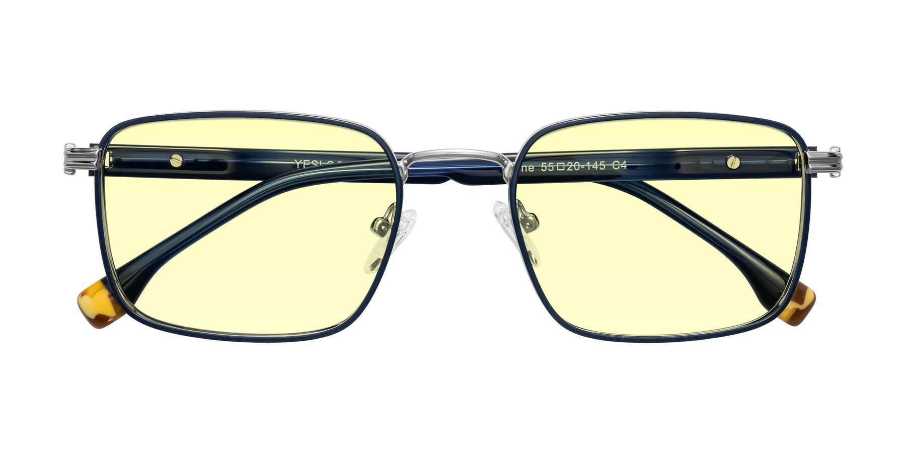 Folded Front of Rhine in Blue/Silver with Light Yellow Tinted Lenses