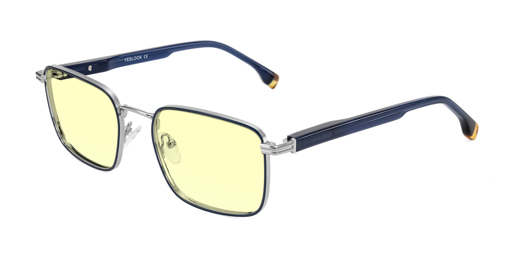 Angle of Rhine in Blue/Silver with Light Yellow Tinted Lenses