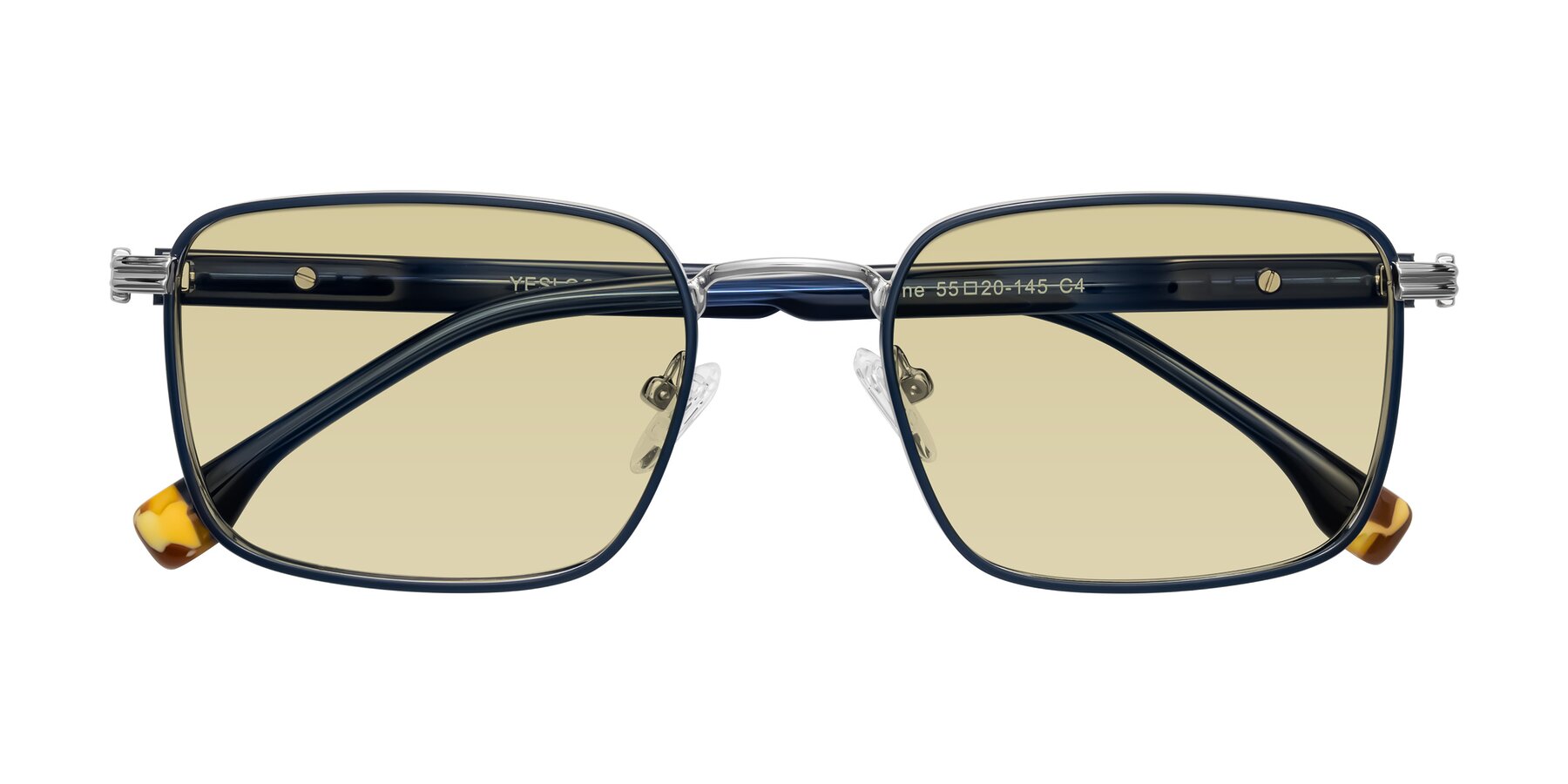 Folded Front of Rhine in Blue/Silver with Light Champagne Tinted Lenses