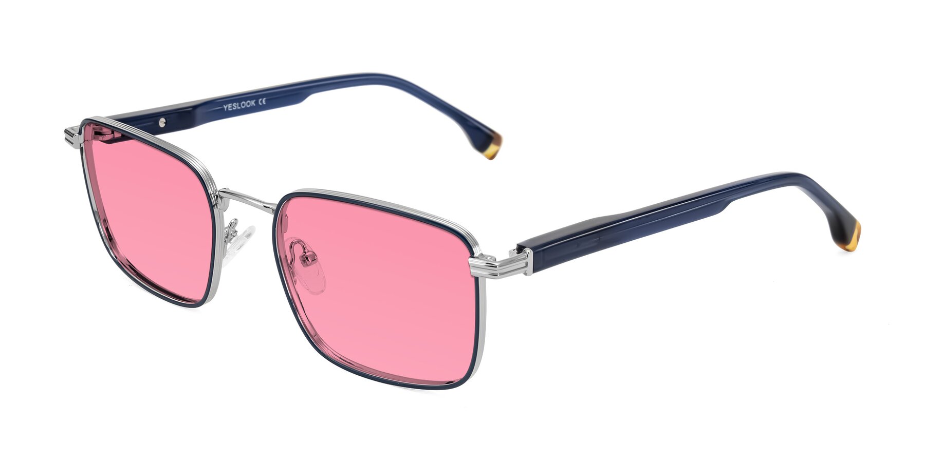 Angle of Rhine in Blue/Silver with Pink Tinted Lenses