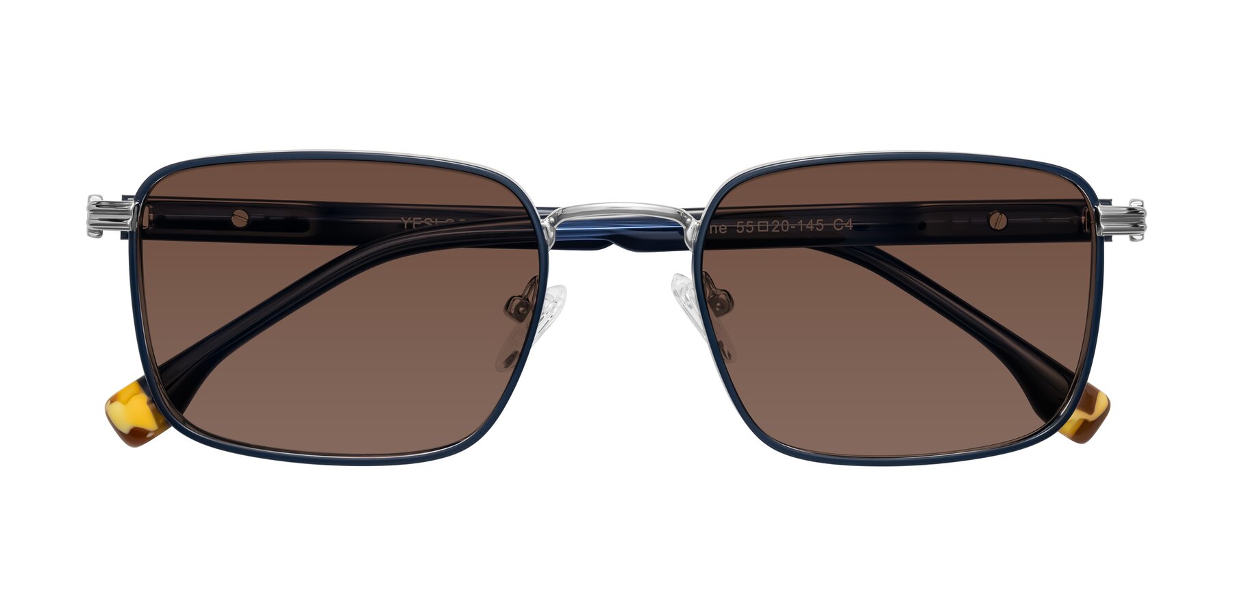 Folded Front of Rhine in Blue/Silver with Brown Tinted Lenses