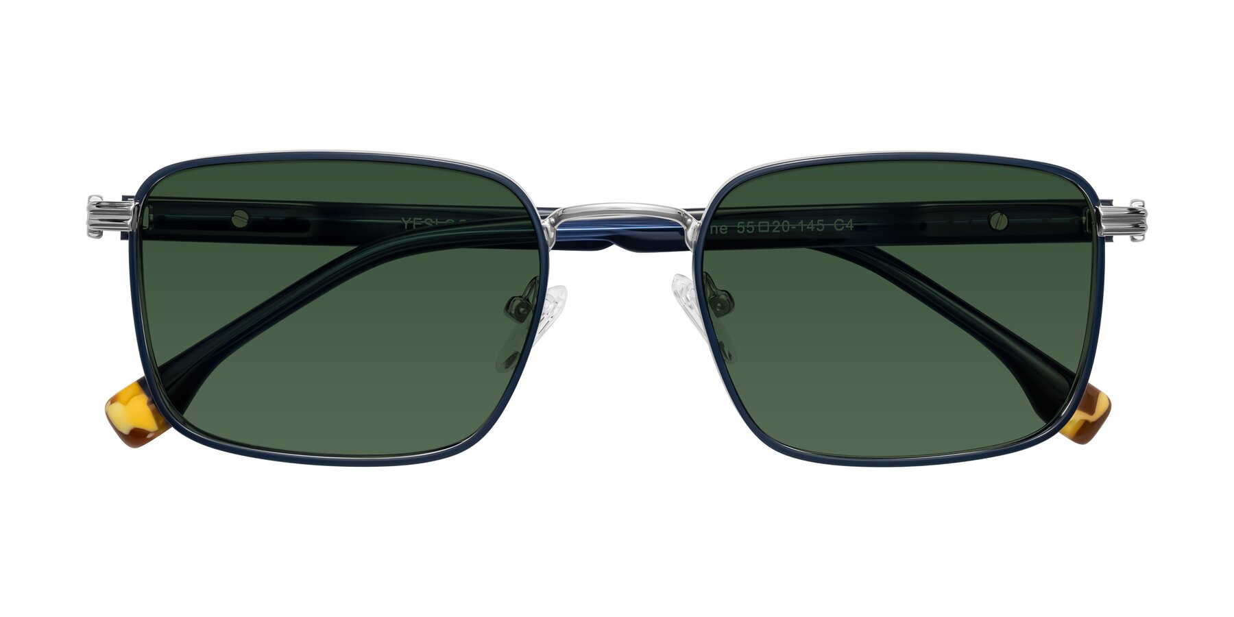 Folded Front of Rhine in Blue/Silver with Green Tinted Lenses