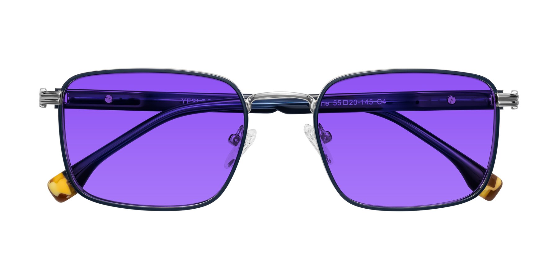 Folded Front of Rhine in Blue/Silver with Purple Tinted Lenses