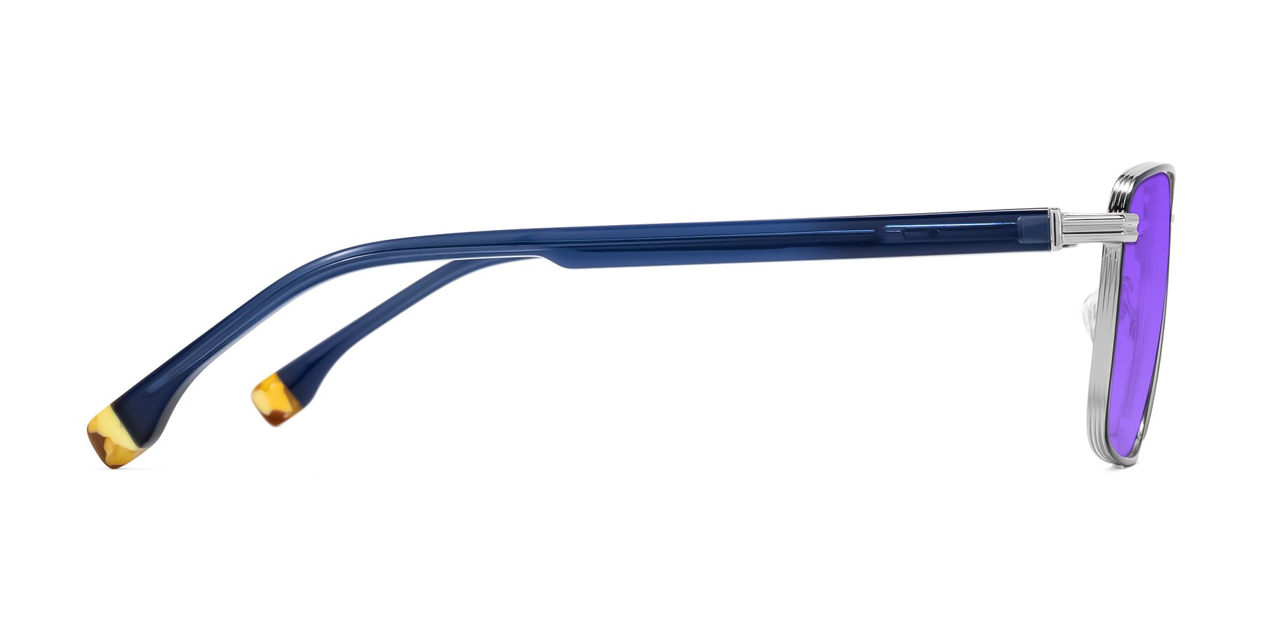 Side of Rhine in Blue/Silver with Purple Tinted Lenses