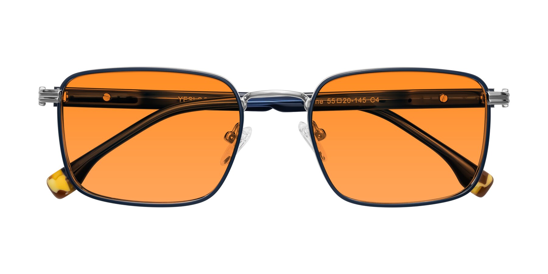Folded Front of Rhine in Blue/Silver with Orange Tinted Lenses