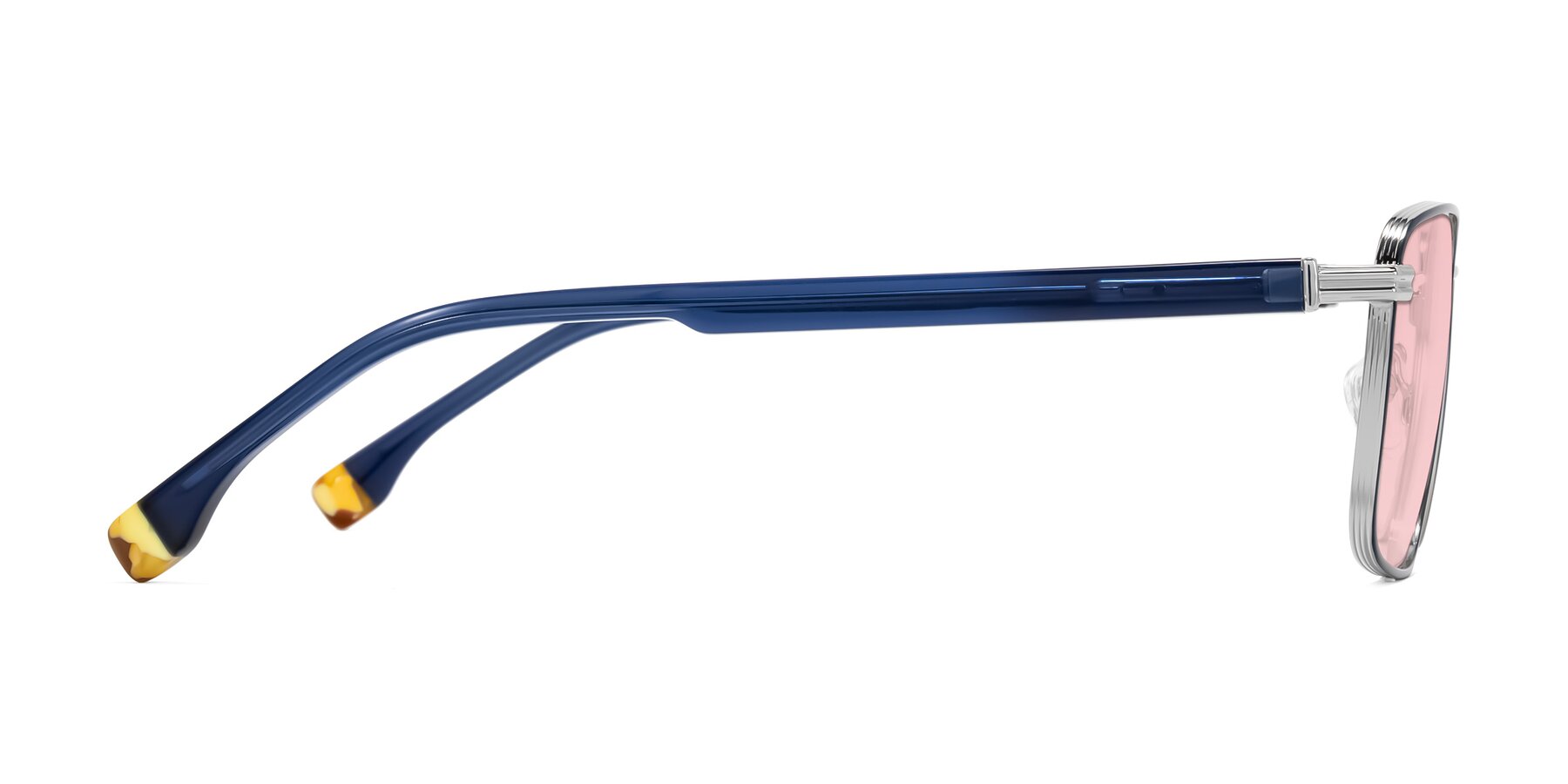 Side of Rhine in Blue/Silver with Light Garnet Tinted Lenses