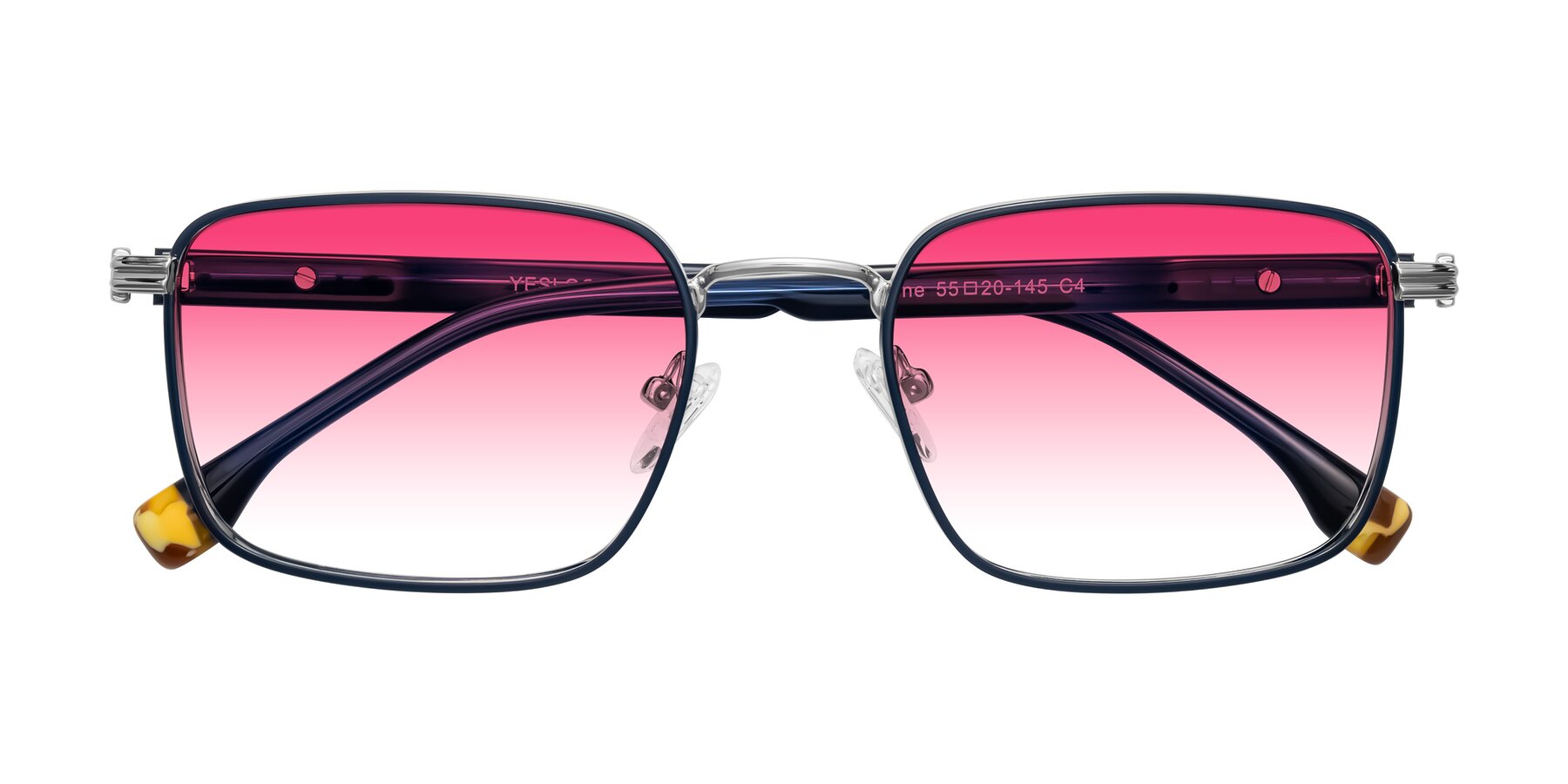 Folded Front of Rhine in Blue/Silver with Pink Gradient Lenses