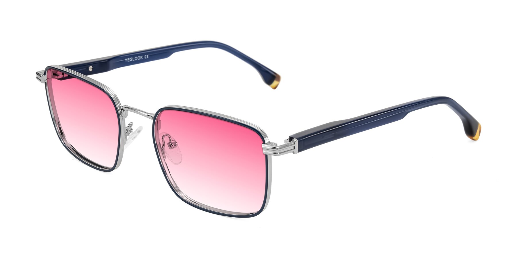 Angle of Rhine in Blue/Silver with Pink Gradient Lenses