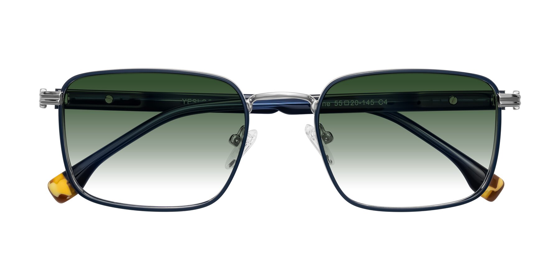 Folded Front of Rhine in Blue/Silver with Green Gradient Lenses