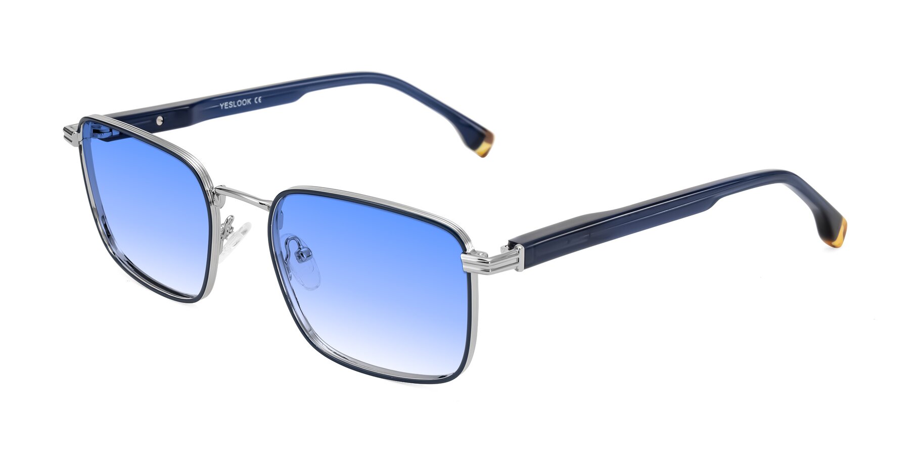 Angle of Rhine in Blue/Silver with Blue Gradient Lenses