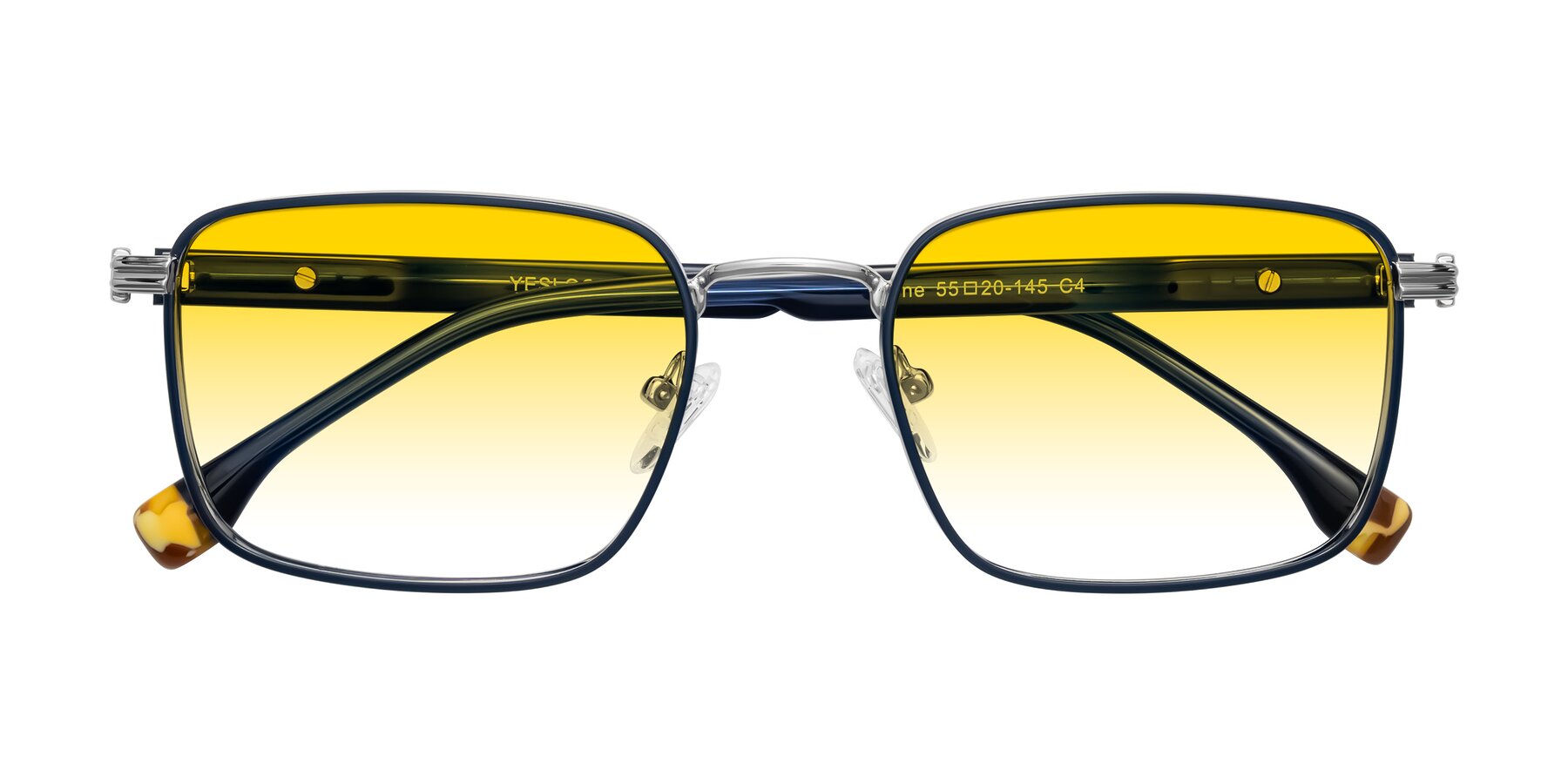 Folded Front of Rhine in Blue/Silver with Yellow Gradient Lenses