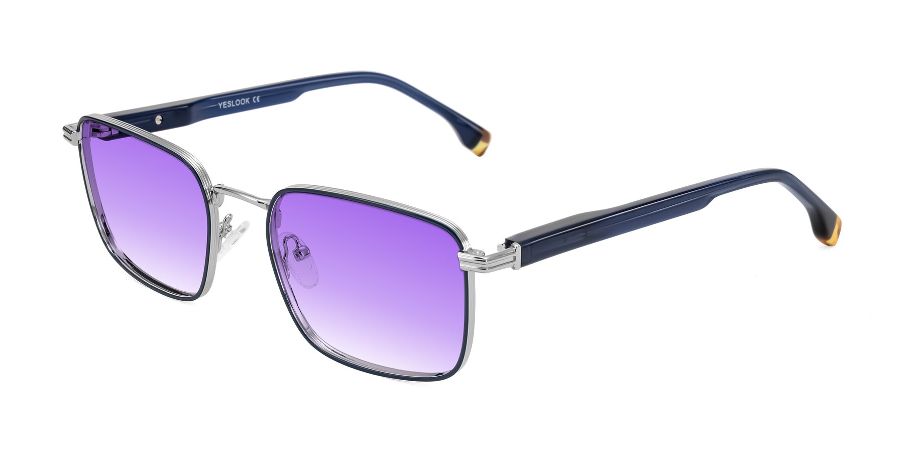 Angle of Rhine in Blue/Silver with Purple Gradient Lenses