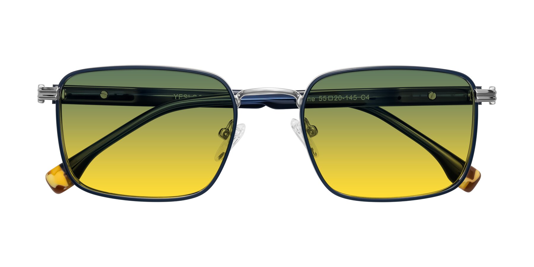 Folded Front of Rhine in Blue/Silver with Green / Yellow Gradient Lenses