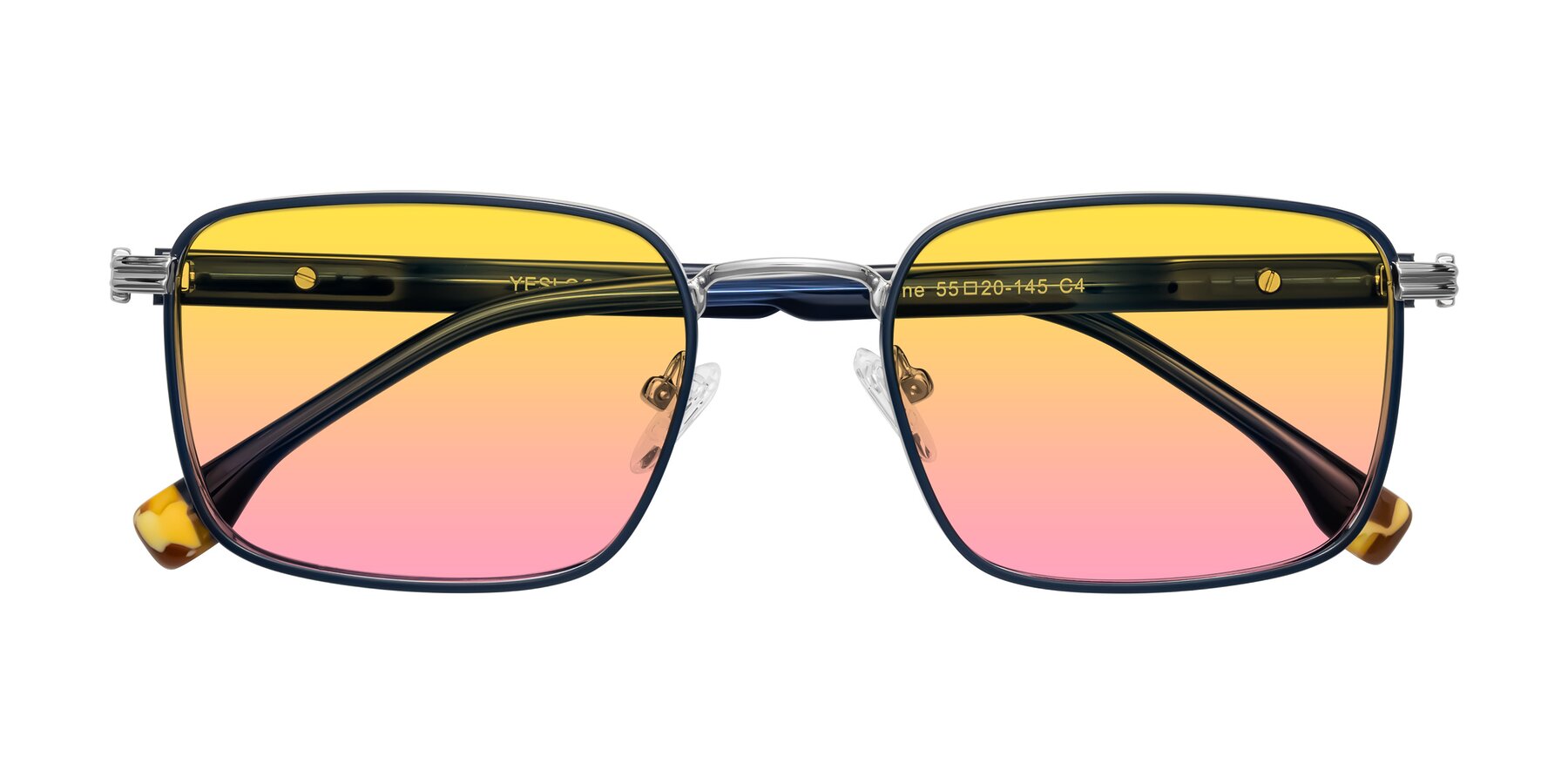 Folded Front of Rhine in Blue/Silver with Yellow / Pink Gradient Lenses