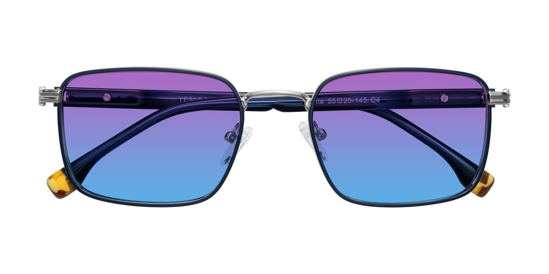 Folded Front of Rhine in Blue/Silver with Purple / Blue Gradient Lenses