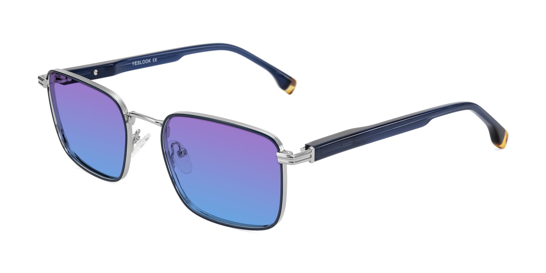 Angle of Rhine in Blue/Silver with Purple / Blue Gradient Lenses