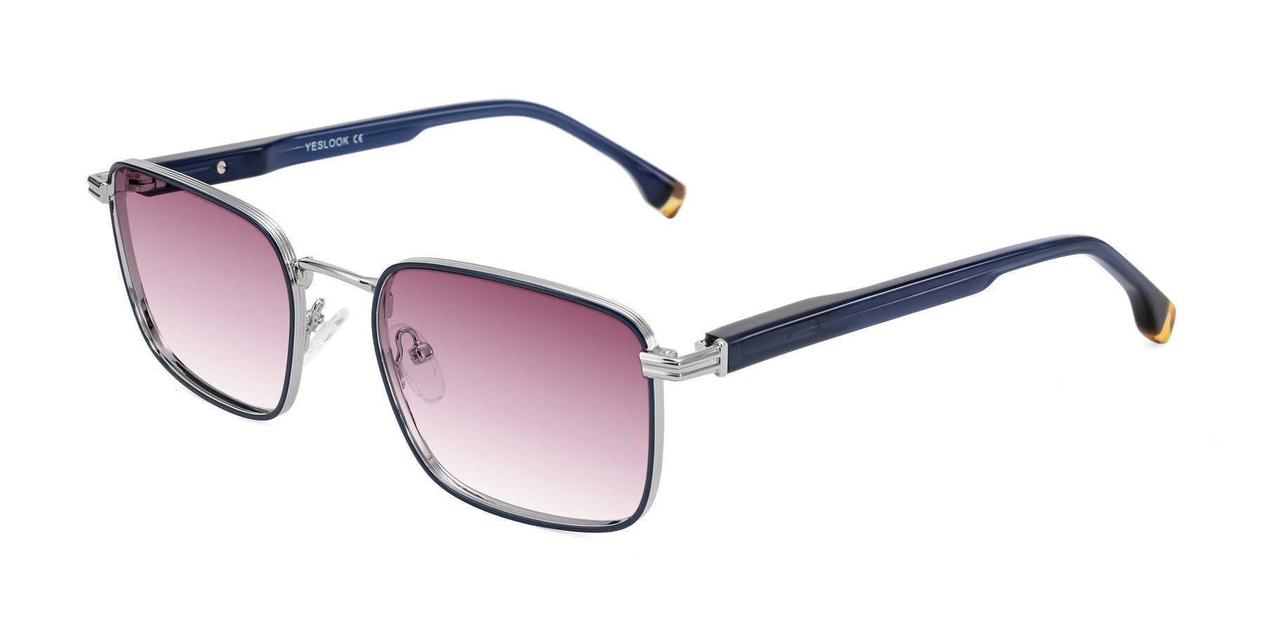 Angle of Rhine in Blue/Silver with Wine Gradient Lenses