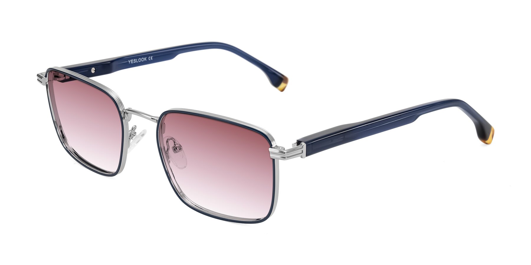 Angle of Rhine in Blue/Silver with Garnet Gradient Lenses