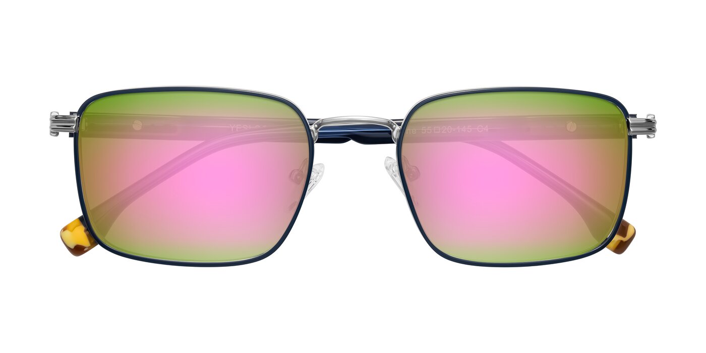 Rhine - Blue/Silver Flash Mirrored Sunglasses