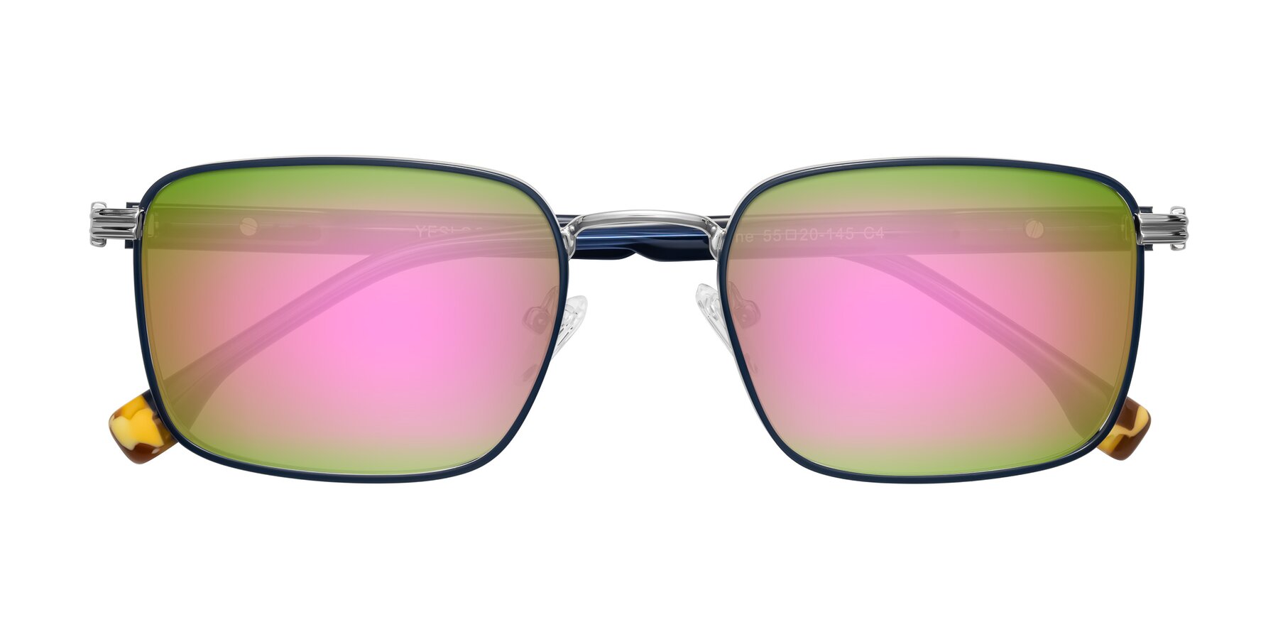 Folded Front of Rhine in Blue/Silver with Pink Mirrored Lenses