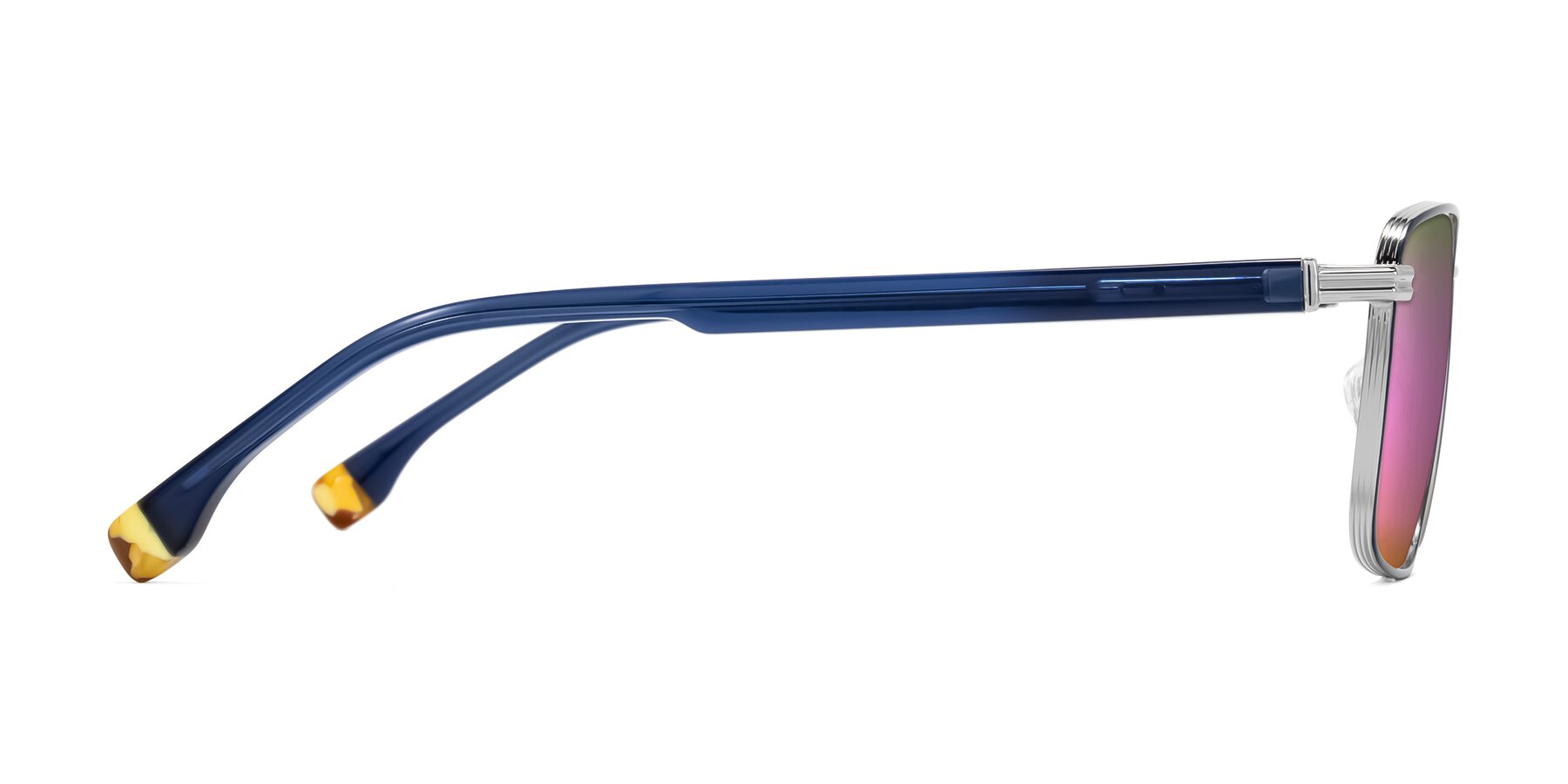 Side of Rhine in Blue/Silver with Pink Mirrored Lenses