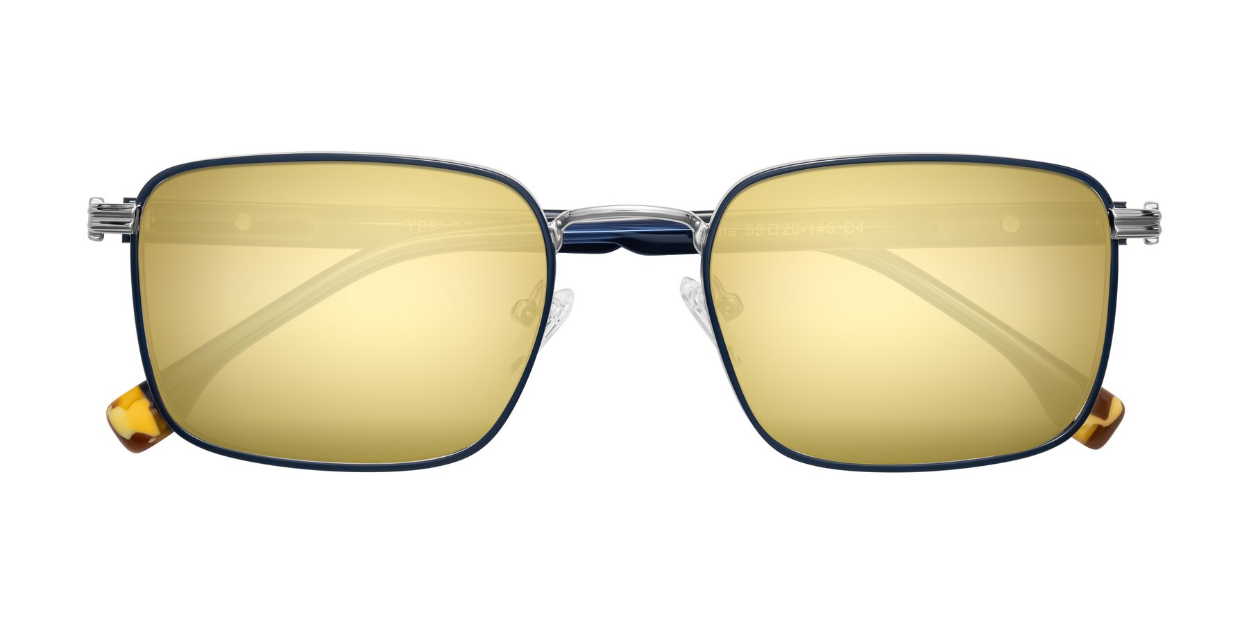 Folded Front of Rhine in Blue/Silver with Gold Mirrored Lenses