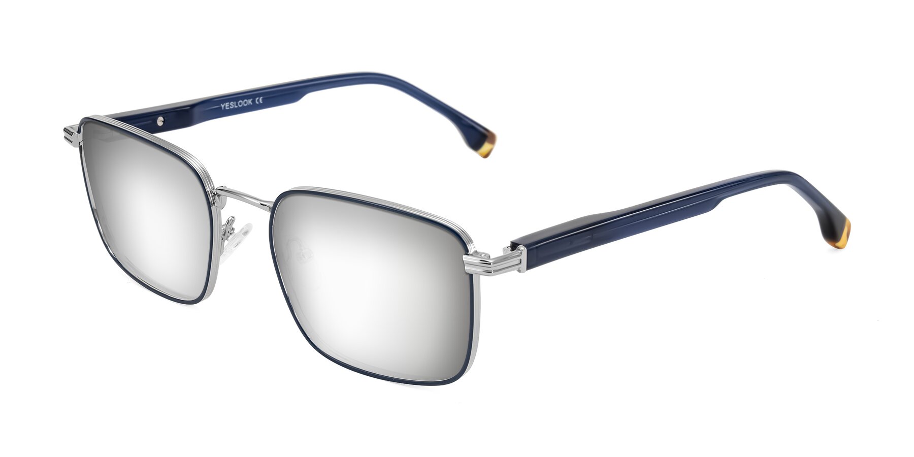 Angle of Rhine in Blue/Silver with Silver Mirrored Lenses