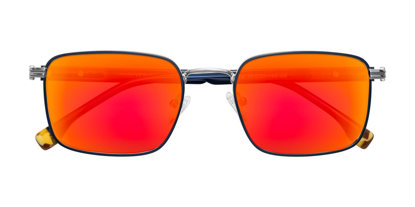 Rhine - Blue/Silver Flash Mirrored Sunglasses