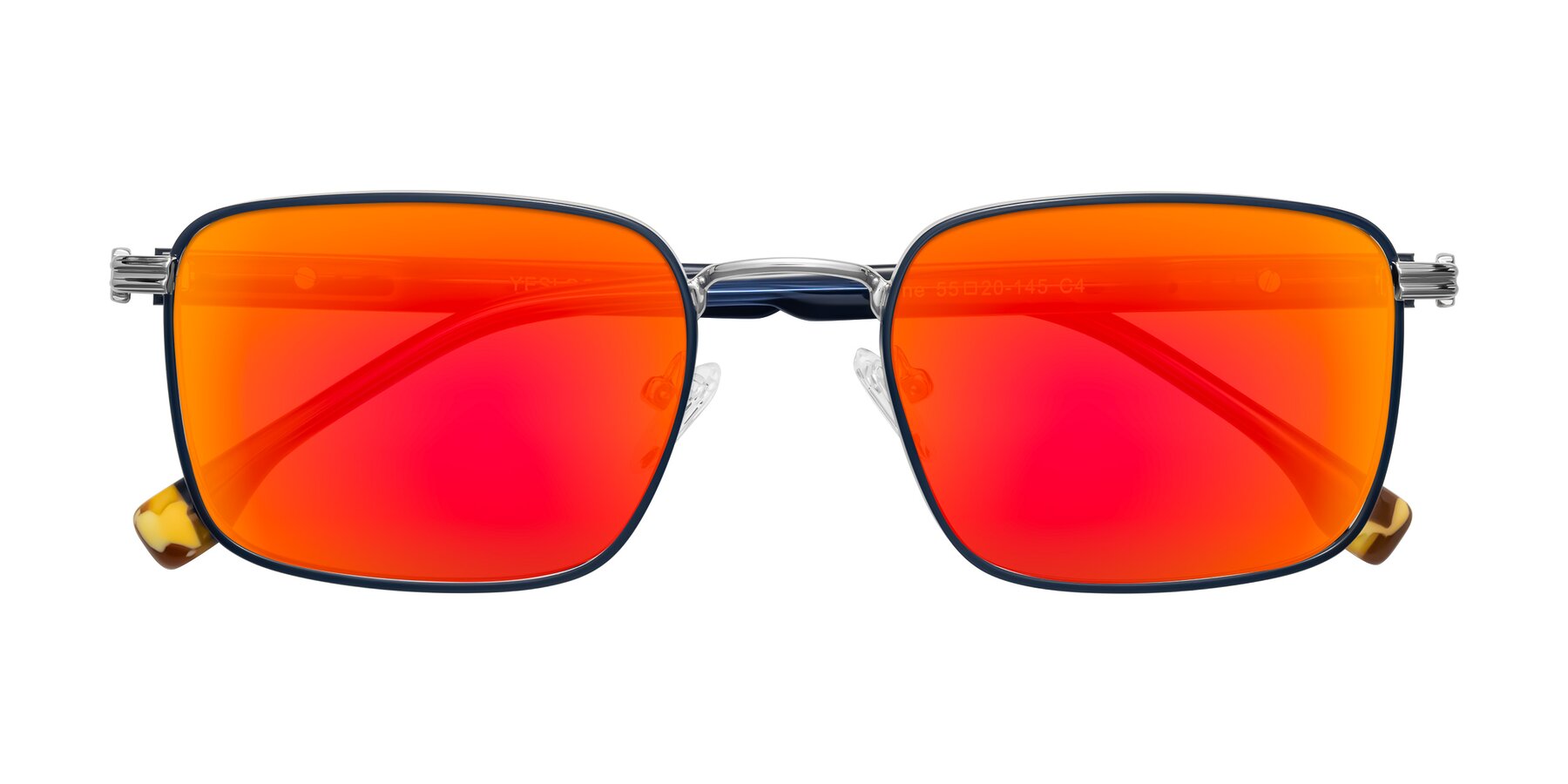 Folded Front of Rhine in Blue/Silver with Red Gold Mirrored Lenses