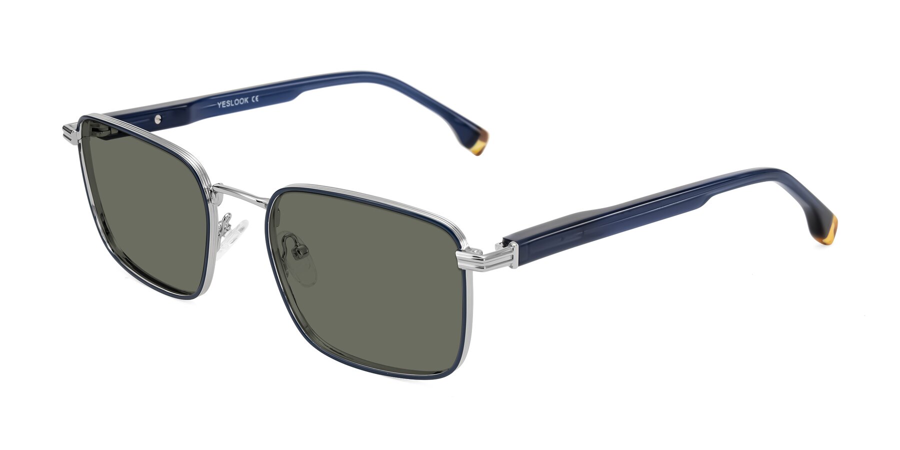 Angle of Rhine in Blue/Silver with Gray Polarized Lenses