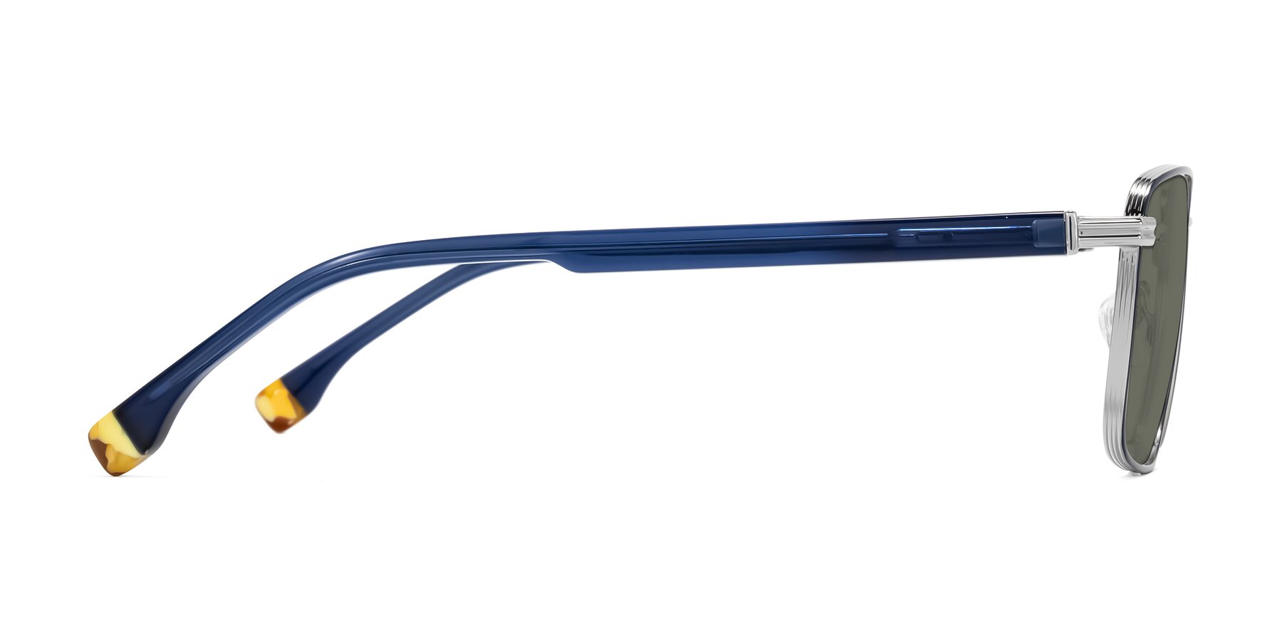 Side of Rhine in Blue/Silver with Gray Polarized Lenses