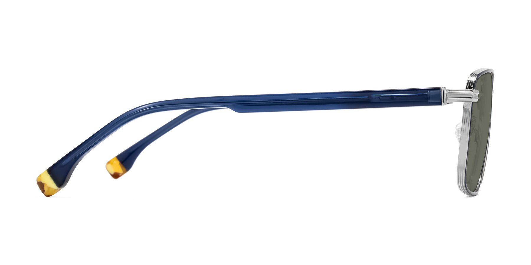 Side of Rhine in Blue/Silver with Gray Polarized Lenses