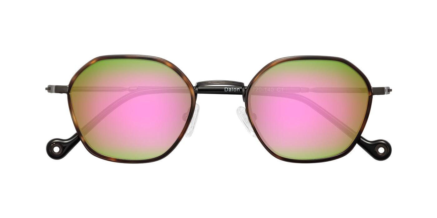 Dalon - Tortoise/Gunmetal Flash Mirrored Sunglasses