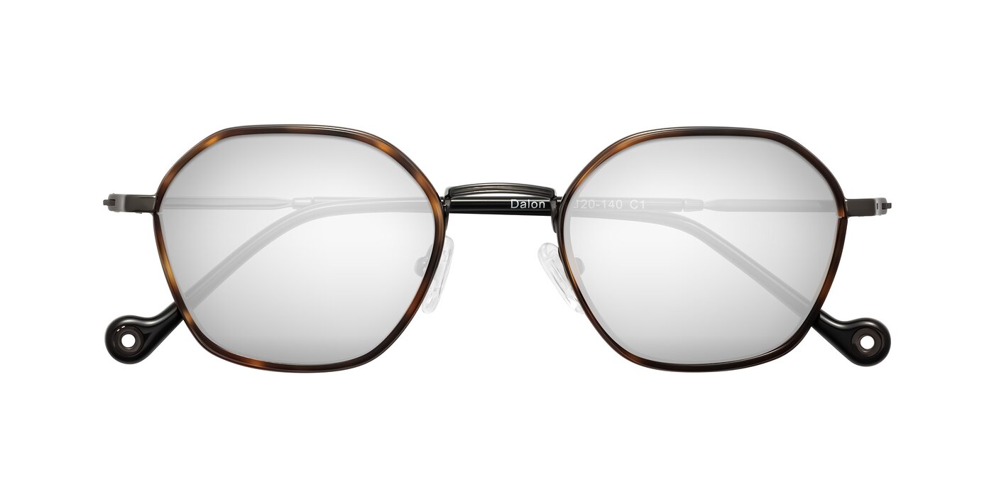Dalon - Tortoise/Gunmetal Flash Mirrored Sunglasses