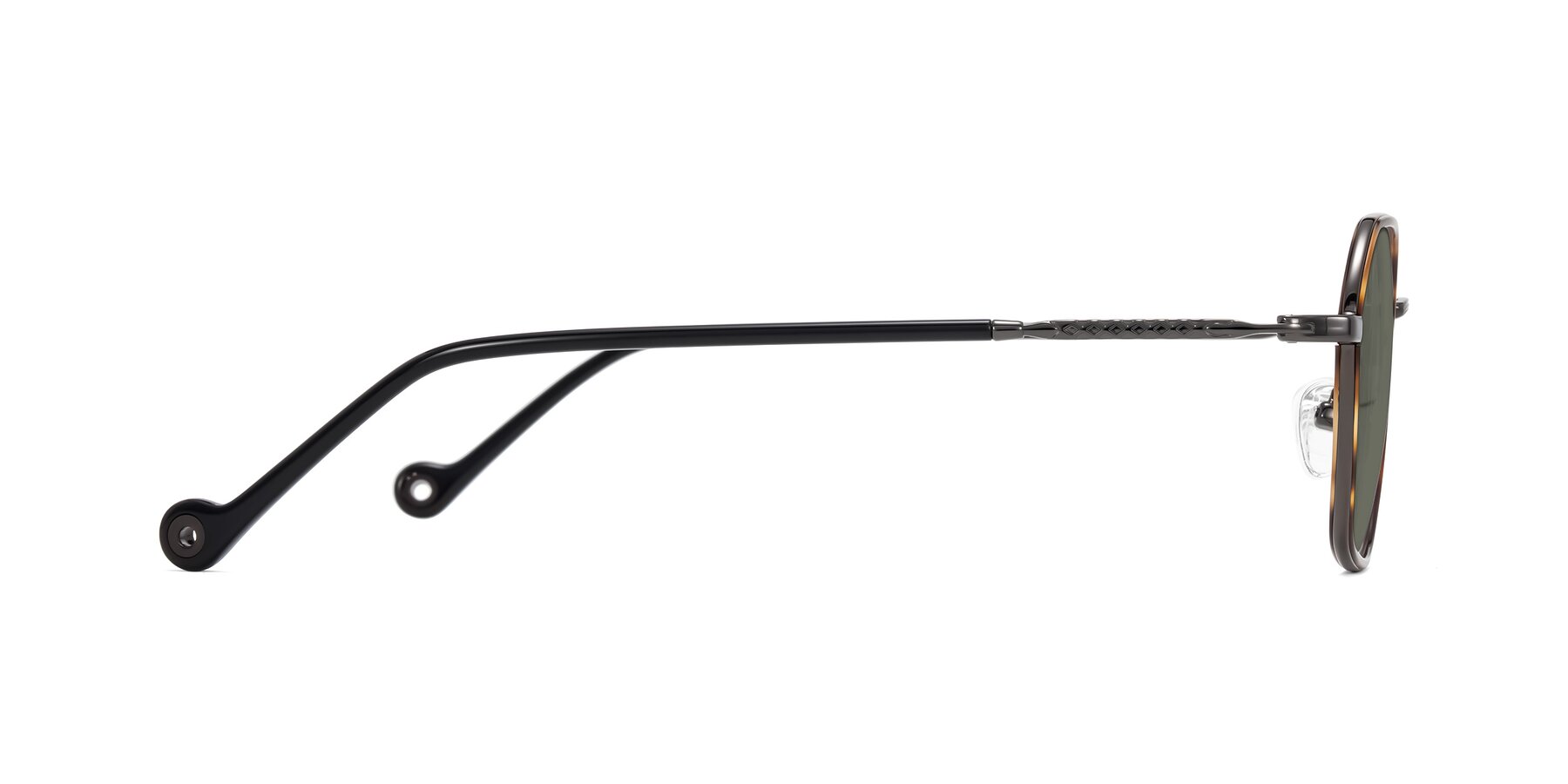 Side of Dalon in Tortoise/Gunmetal with Gray Polarized Lenses