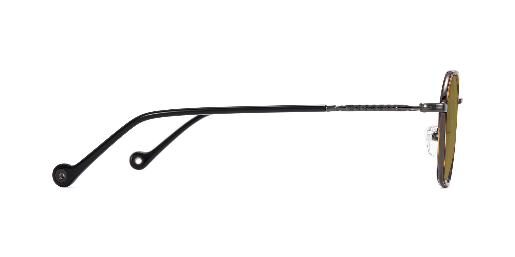 Side of Dalon in Tortoise/Gunmetal with Brown Polarized Lenses