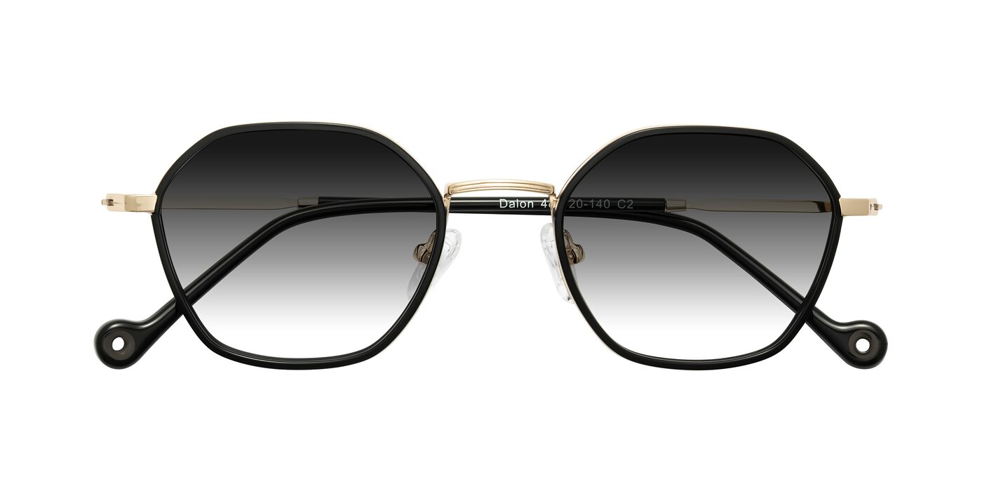 Dalon - Black/Gold Gradient Sunglasses