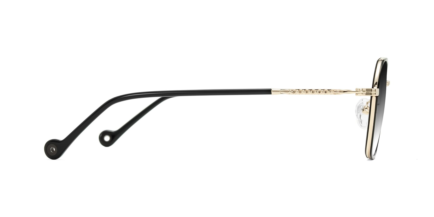 Side of Dalon in Black/Gold with Gray Gradient Lenses