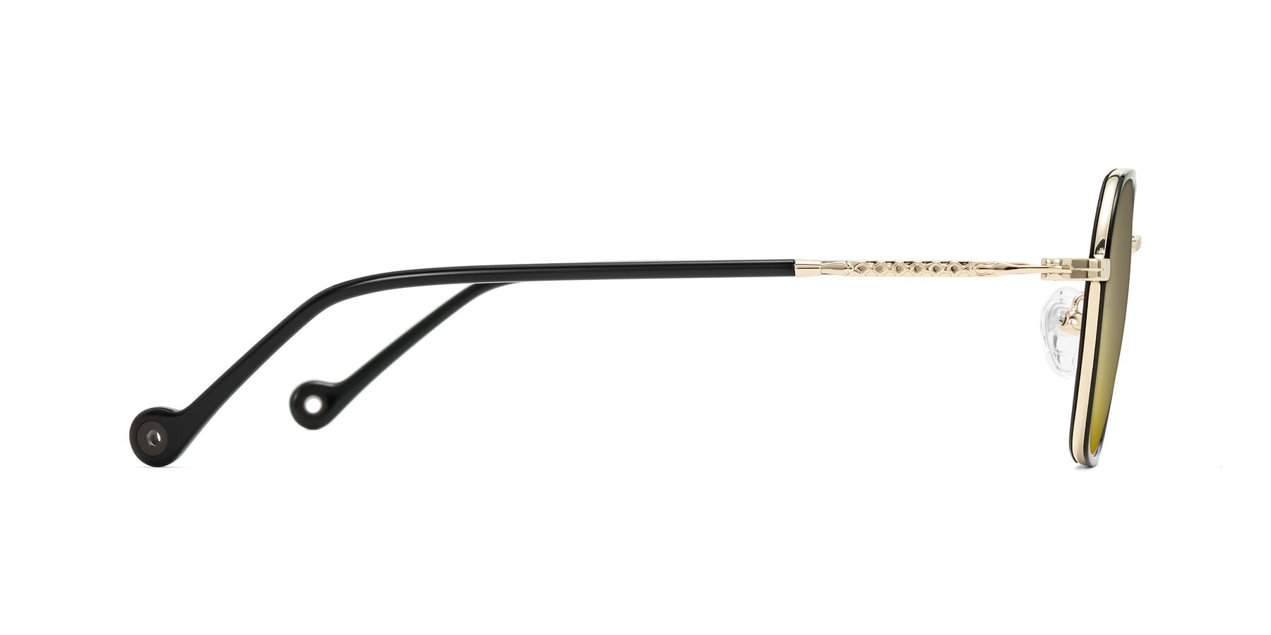 Side of Dalon in Black/Gold with Gold Mirrored Lenses