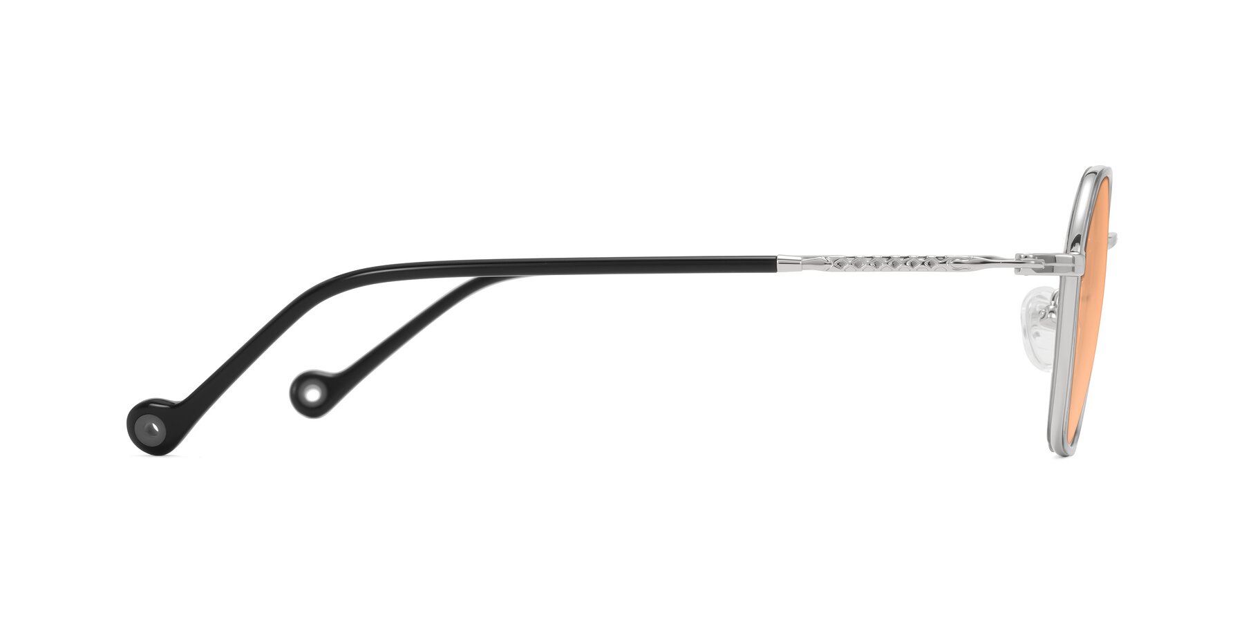 Side of Dalon in Gray/Silver with Light Orange Tinted Lenses